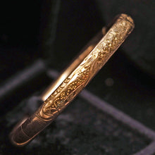 Antique Victorian Child's bangle bracelet gold filled engraved flowers (7577)