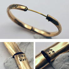 Antique Victorian Child's bangle bracelet gold filled engraved flowers (7577)