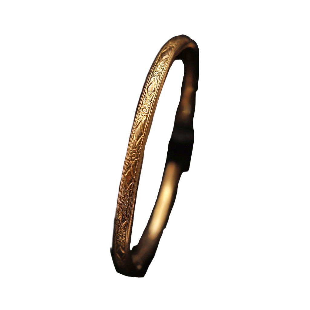 Antique Victorian bangle bracelet for child gold filled (7578)