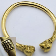 Antique Art Nouveau bangle bracelet Arm ring 18k gold Nymph Satyr French (7591)