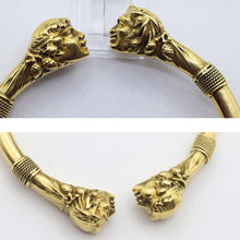 Antique Art Nouveau bangle bracelet Arm ring 18k gold Nymph Satyr French (7591)