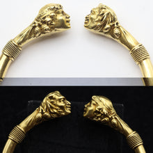 Antique Art Nouveau bangle bracelet Arm ring 18k gold Nymph Satyr French (7591)