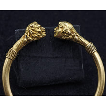 Antique Art Nouveau bangle bracelet Arm ring 18k gold Nymph Satyr French (7591)