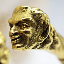 Antique Art Nouveau bangle bracelet Arm ring 18k gold Nymph Satyr French (7591)