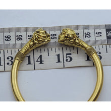 Antique Art Nouveau bangle bracelet Arm ring 18k gold Nymph Satyr French (7591)