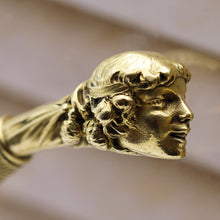 Antique Art Nouveau bangle bracelet Arm ring 18k gold Nymph Satyr French (7591)