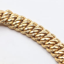 Antique Victorian 18k Gold wide link chain bracelet French Unisex (7611)