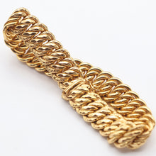 Antique Victorian 18k Gold wide link chain bracelet French Unisex