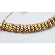 Antique Victorian 18k Gold wide link chain bracelet French Unisex (7611)