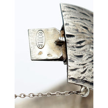 Antique wide cuff bangle bracelet silver wolf French Boullier Unisex 1920s (7615