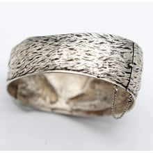 Antique wide cuff bangle bracelet silver wolf French Boullier Unisex 1920s (7615