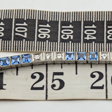 Art Deco bracelet diamonds natural blue sapphires Yogo Gulch GIA certific (7638)