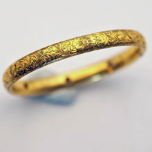 Stackable Bangle bracelet 18k gold diamonds Antique Art Nouveau Statement