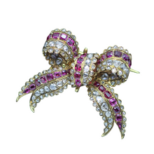 Antique Georgian Sevigne Brooch Pendant 18k Gold Diamond Ruby w Appraisal (6116)