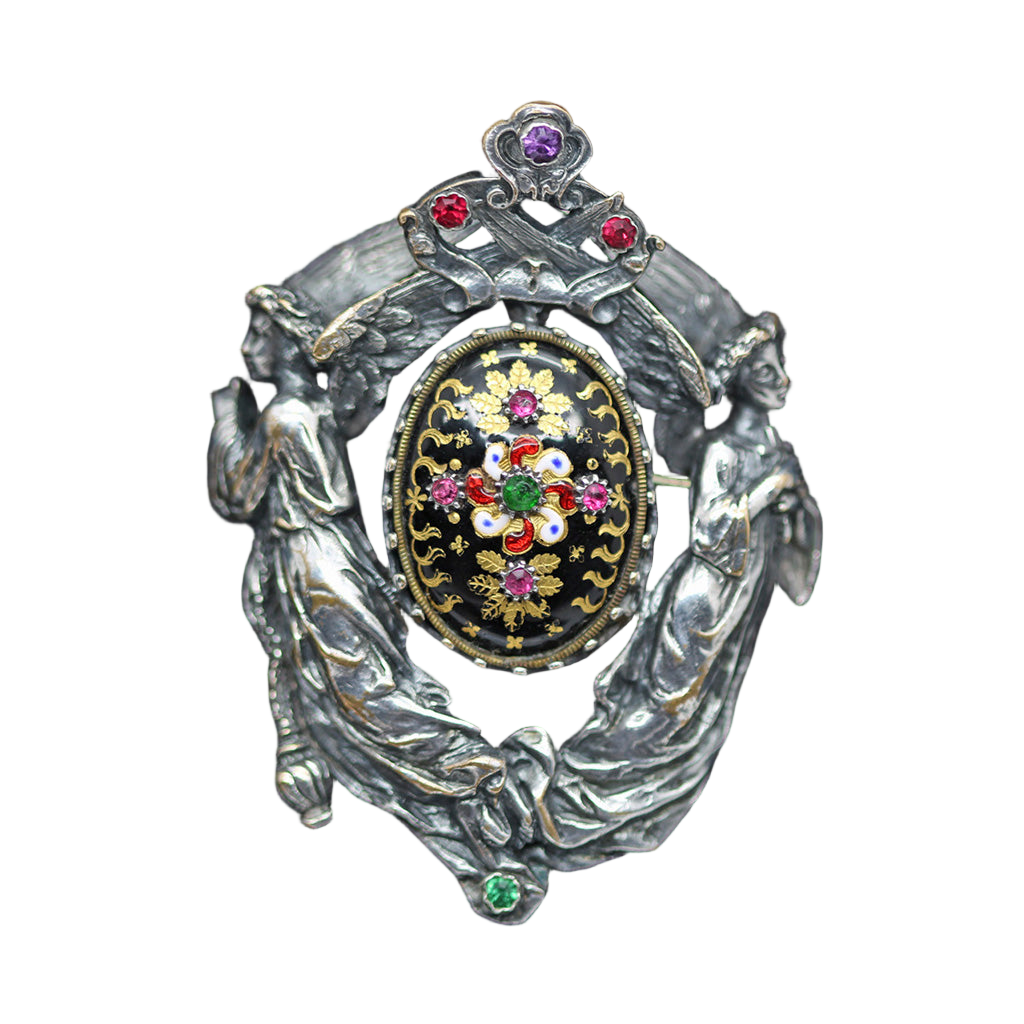 Antique Renaissance Revival Neo Gothic Brooch attrib Froment-Meurice Wiese(6214)