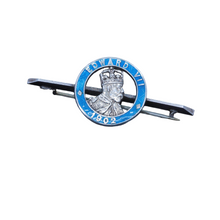 Charles Horner Antique Edward VII Coronation Brooch Silver Enamel 1902 (6732)