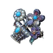 Georgian Regency Giardinetto Brooch Gold Silver Pearls Turquoise and Gems (6903)