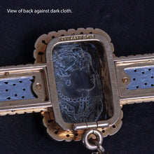 Tiffany & Co antique brooch carved rock crystal cameo gold and platinum (7297)