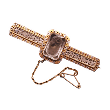 Tiffany & Co antique brooch carved rock crystal cameo gold and platinum (7297)