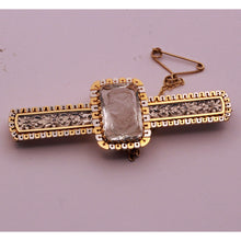 Tiffany & Co antique brooch carved rock crystal cameo gold and platinum (7297)