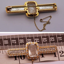 Tiffany & Co antique brooch carved rock crystal cameo gold and platinum (7297)