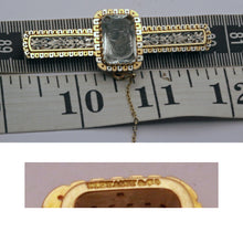 Tiffany & Co antique brooch carved rock crystal cameo gold and platinum (7297)