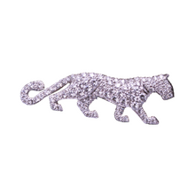 Cartier panther brooch pin pave set diamonds 18k white gold  1990s Unisex (7330)