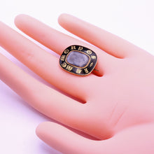 Antique Victorian Mourning Brooch Gold Enamel IN MEMORY OF Memento Mori (7351)