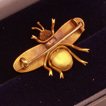 Antique Victorian Brooch Bee Gold lapis lazuli pearls rubies bee Unisex (7366)