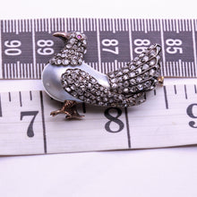 Antique Victorian brooch gold silver pearl diamonds French Dove of Peace (7367)