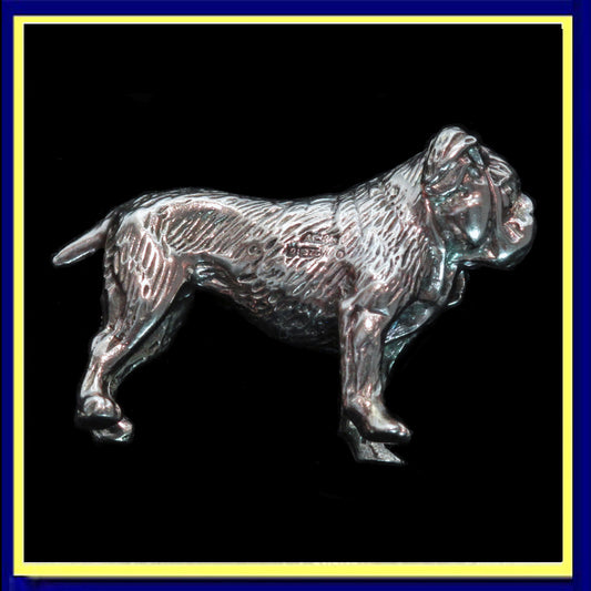 antique Victorian brooch gold English bulldog dog Unisex