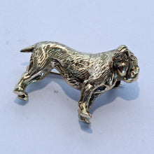 Antique Victorian brooch gold English bulldog dog 19th century Unisex (7420)