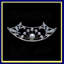 Henri Vever brooch platinum diamonds pearl 