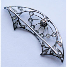 HENRI VEVER Brooch Platinum Diamonds Pearl Old European Cut RC Victorian (7433)