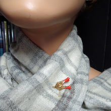 Antique Victorian Stick Pin brooch gold natural coral botanical hallmarked (7471)