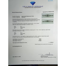 Antique Art Deco brooch platinum diamonds sapphire France Unisex (7546)