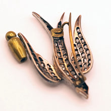 Antique Victorian brooch diamonds silver gold bird swallow in flight (7573)