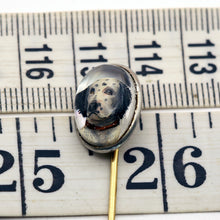 Antique Victorian Essex crystal Reverse carved intaglio Dalmation dog Gold (7580)