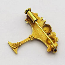 signature and back of Masriera brooch