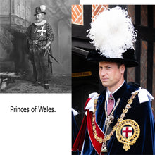 Antique King Edward Royal Pin 15ct Gold Enamel Prince of Wales Feathers (7594)