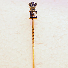 Antique King Edward Royal Pin 15ct Gold Enamel Prince of Wales Feathers (7594)