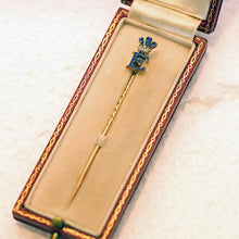 Antique King Edward Royal Pin 15ct Gold Enamel Prince of Wales Feathers (7594)
