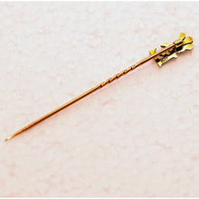 Antique King Edward Royal Pin 15ct Gold Enamel Prince of Wales Feathers (7594)