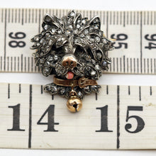 Antique Victorian Brooch Pendant silver gold diamonds dog collar Unisex (7627)