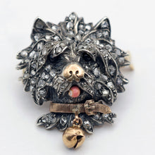 Antique Victorian Brooch Pendant silver gold diamonds dog collar Unisex