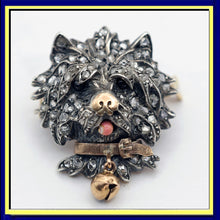Antique Victorian Brooch Pendant silver gold diamonds dog collar Unisex (7627)