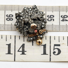 Antique Victorian Brooch Pendant silver gold diamonds dog collar Unisex (7627)