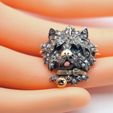 Antique Victorian Brooch Pendant silver gold diamonds dog collar Unisex (7627)