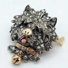 Antique Victorian Brooch Pendant silver gold diamonds dog collar Unisex (7627)