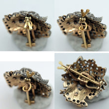 Antique Victorian Brooch Pendant silver gold diamonds dog collar Unisex (7627)